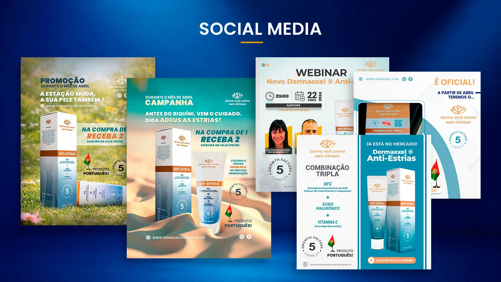 Dermaexel Anti-Stretch Marks social media communication