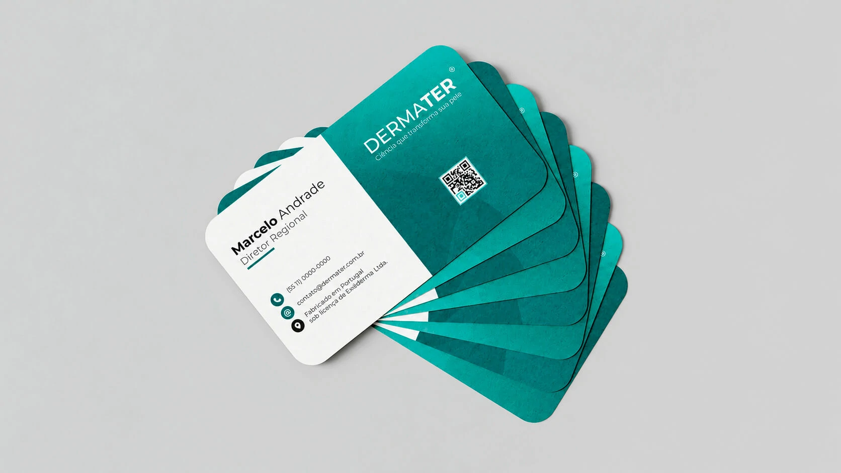 Dermater business card system