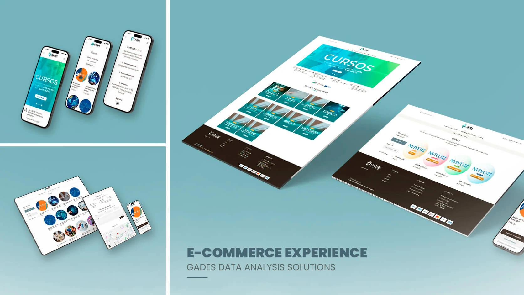 Gades Solutions e-commerce, course catalogue and responsive digital experience