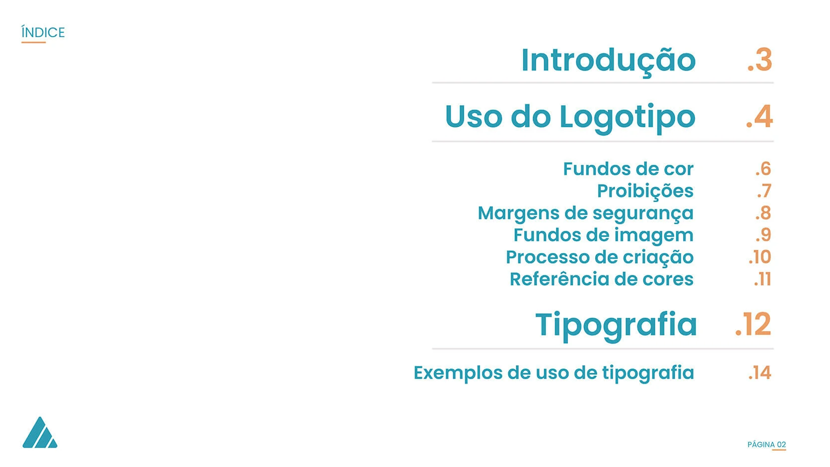 X-Trias brandbook contents page